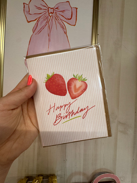 Strawberry Bday Card