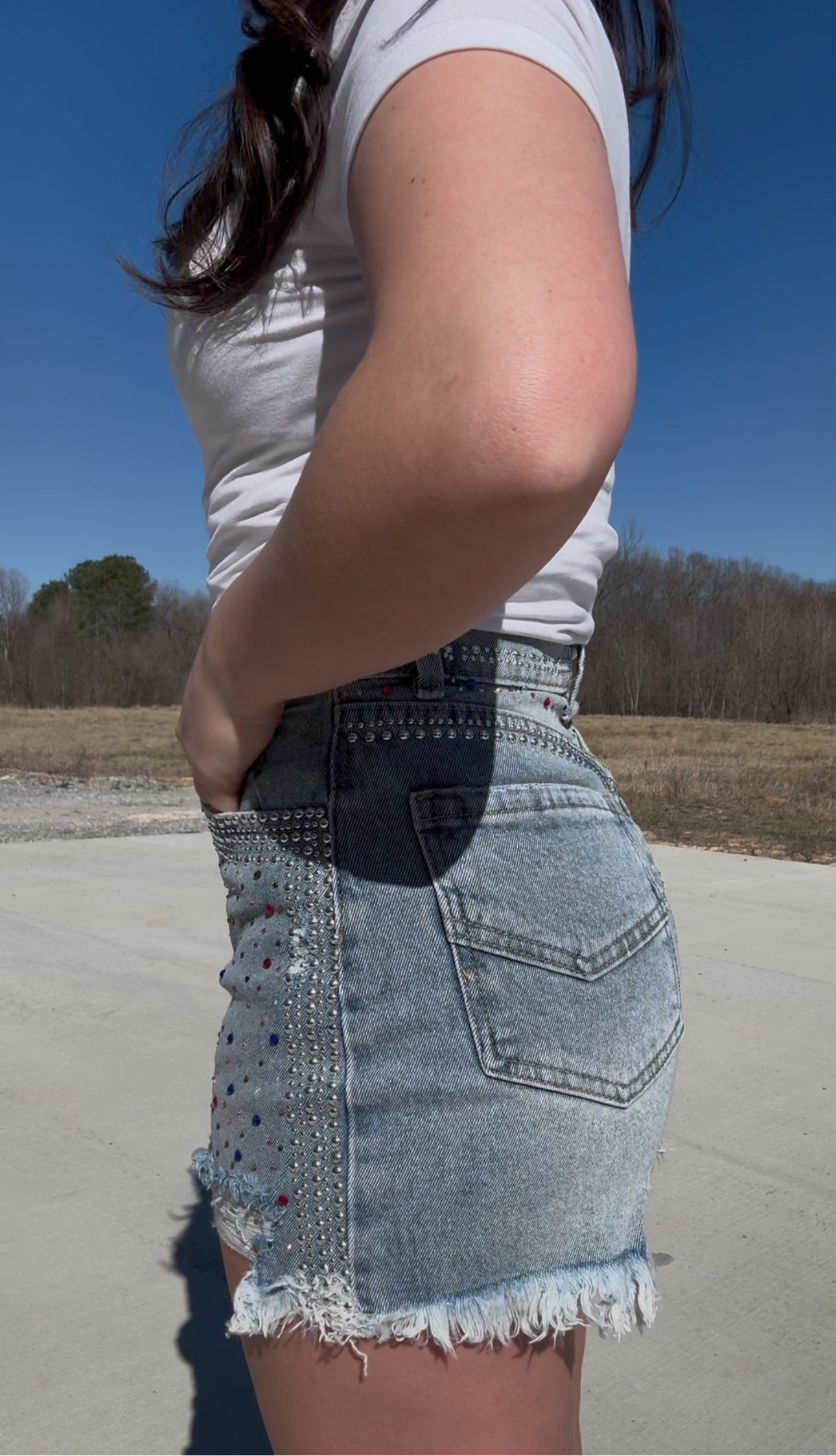 Dazzled Denim Shorts