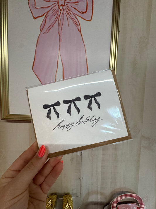 Black Bow Bday Card