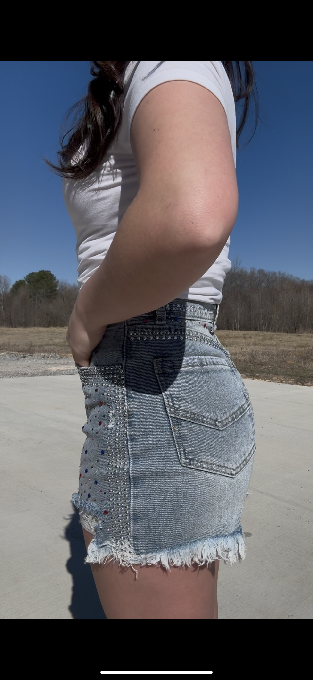 Dazzled Denim Shorts